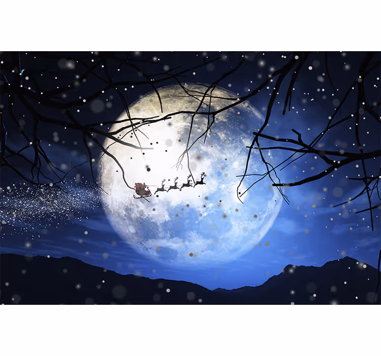 Fototapete Weihnachten santas nachtreise - TenStickers