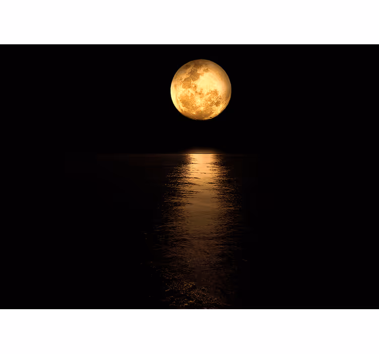 Schlafzimmer Tapete Himmel Goldenes mondlicht - TenStickers