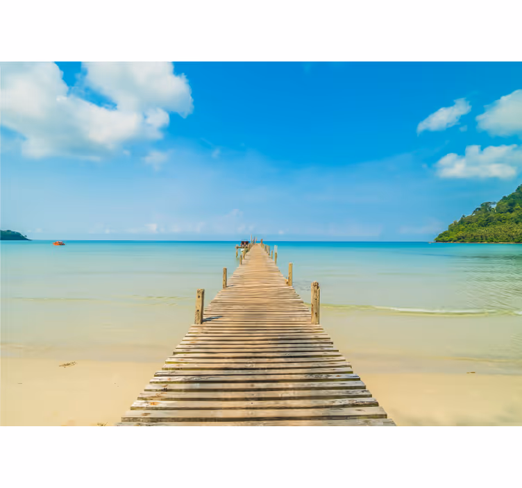 Fototapete Meer Wandgemälde strand flur zum meer - TenStickers