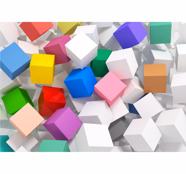 Fototapete abstrakt bunte geometrische formen - TenStickers