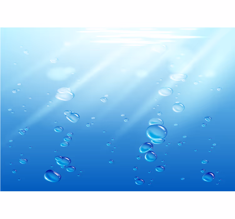 Fototapete natur unterwasser blasenszene - TenStickers