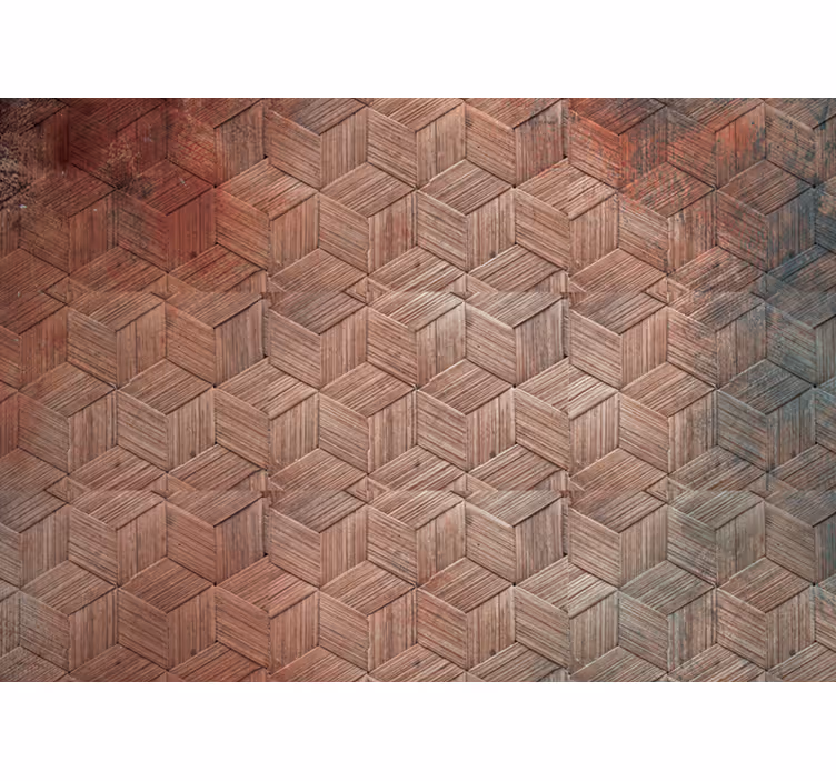 Fototapete Muster geometrisches holzmuster - TenStickers