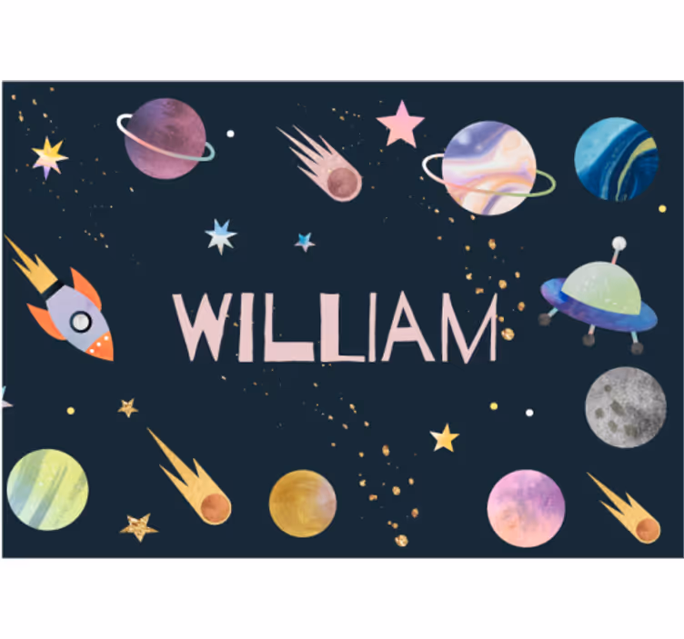 Fototapete Weltraum raketen und planeten - TenStickers