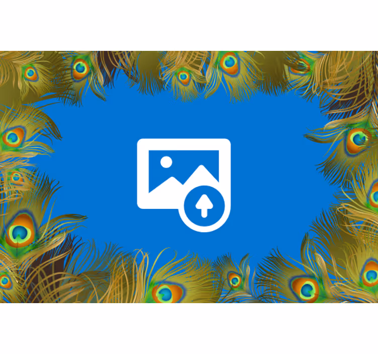 Fototapete Muster pfauenfeder-umrandung - TenStickers