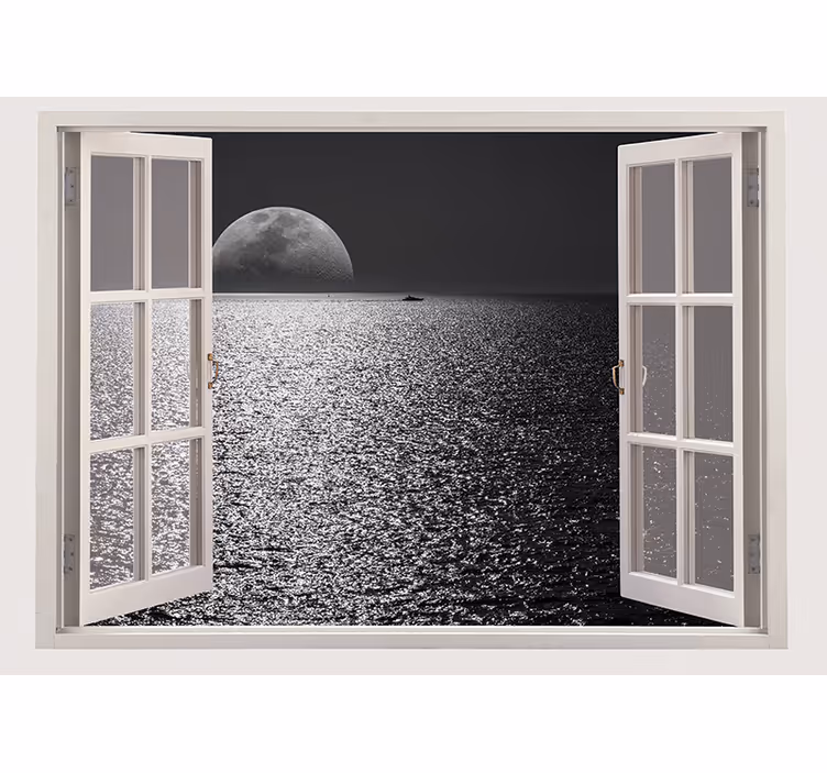 Fototapete Natur ozean mond reflexion - TenStickers