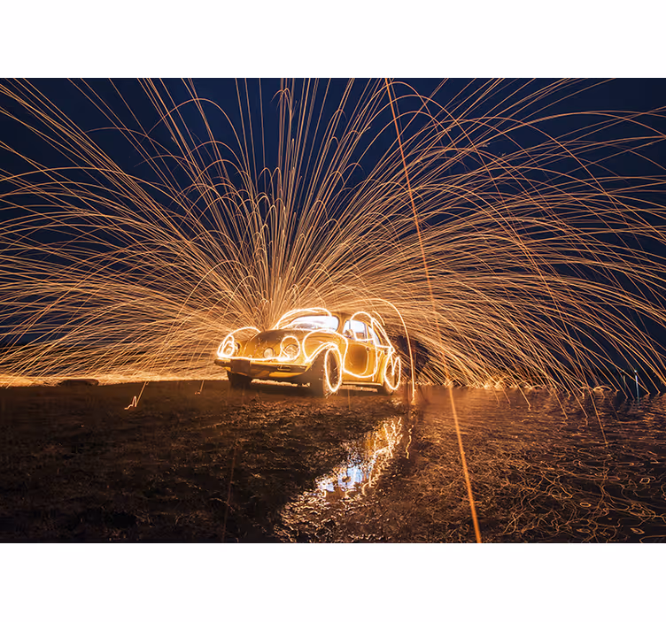 Fototapete fahrzeuge klassische auto funken - TenStickers