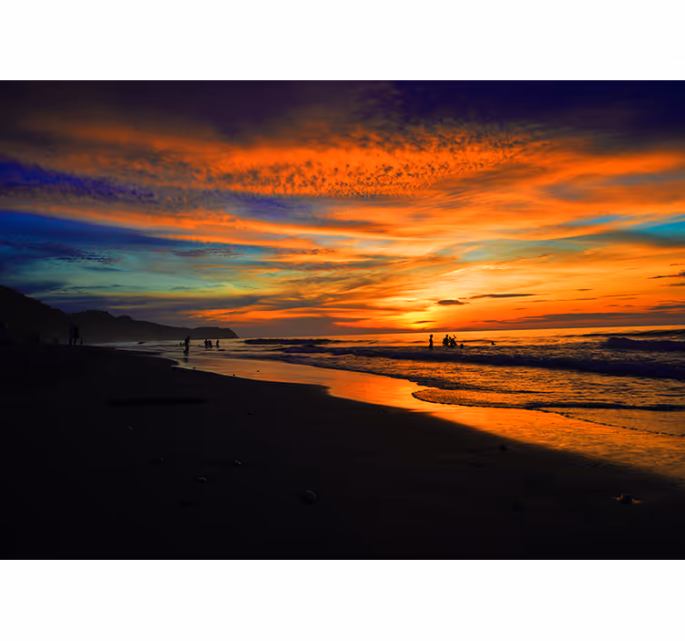 Fototapete Landschaft ruhiger sonnenuntergang am meer - TenStickers