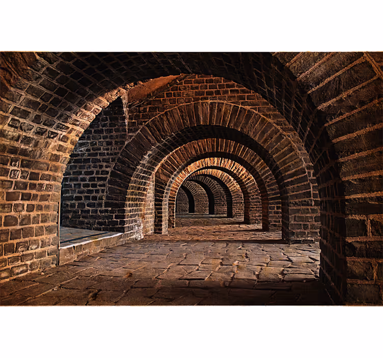3D Tapete Polnischer Tunnel - TenStickers