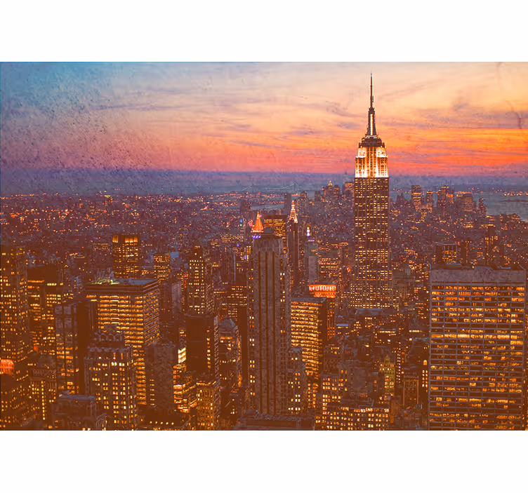 Fototapete Städte empire state sonnenuntergang - TenStickers