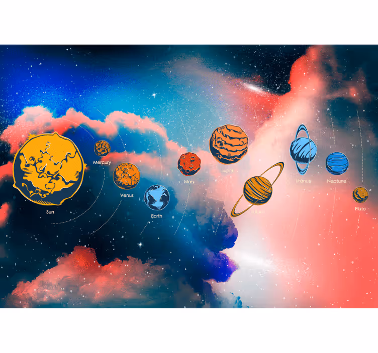 Fototapete weltraum erkundung des sonnensystems - TenStickers