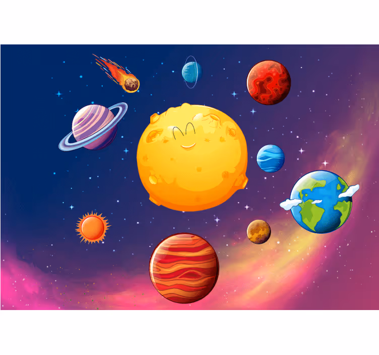 Fototapete fantasie glücksplanet figuren - TenStickers
