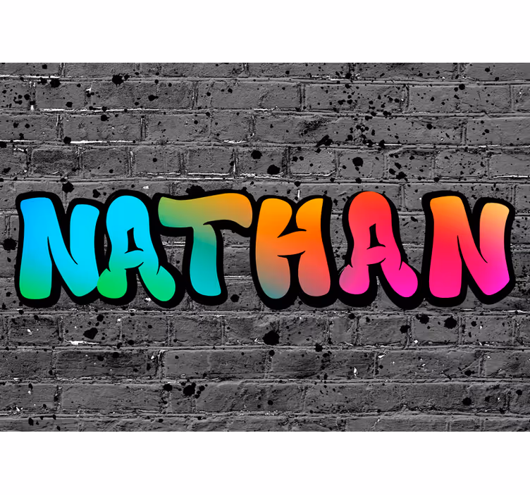 Fototapete mit Namen Jugendzimmer regenbogenfarben - TenStickers