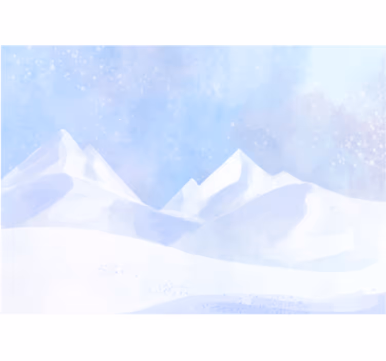 Fototapete Berg schneebedeckte Gipfel - TenStickers