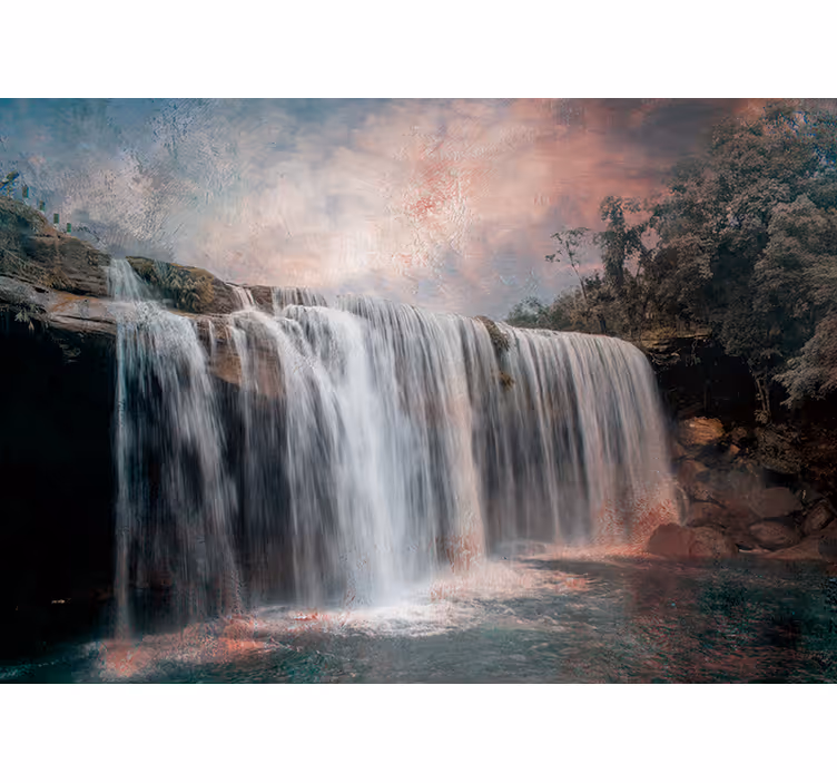 Fototapete Wasserfall majestätischer wassersprung - TenStickers