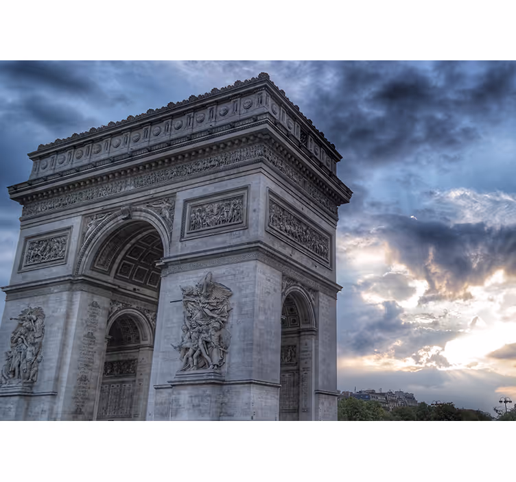 Fototapete Paris blick auf den arc de triomphe - TenStickers
