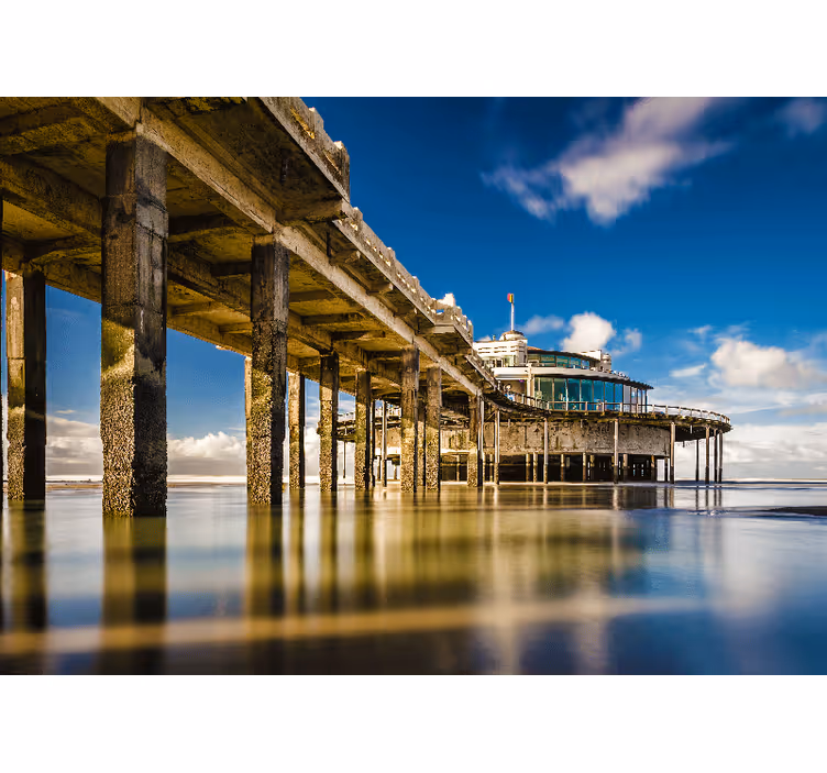 Fototapete Landschaft küstenpier ruhe - TenStickers