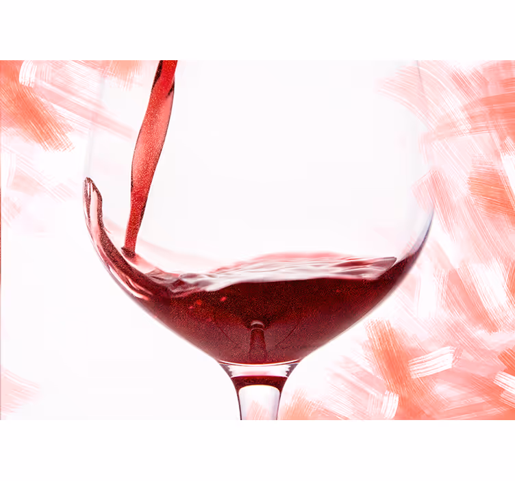 Fototapete liebe weinglas spritzer - TenStickers