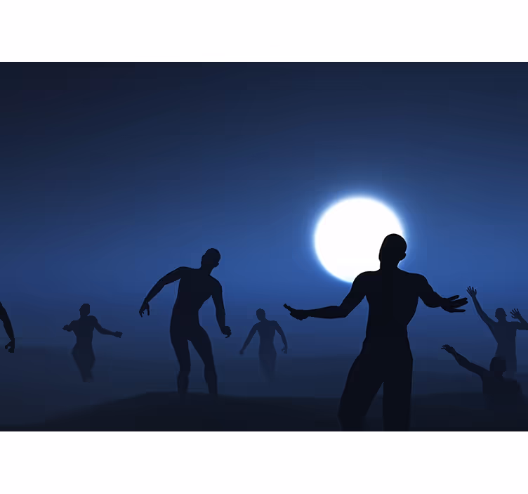 Fototapete Jugendzimmer Zombies im Nebel - TenStickers