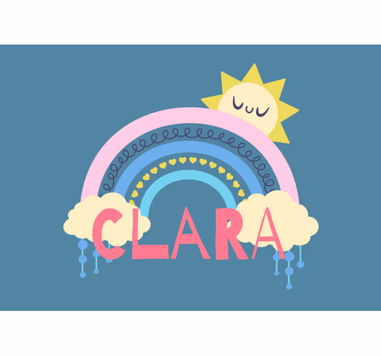 Fototapete kinderzimmer fröhliches regenbogen-thema - TenStickers