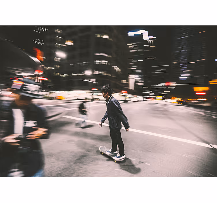 Fototapete städte urbaner nachtskater - TenStickers