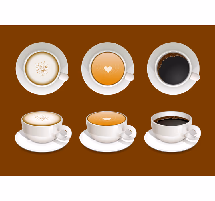 Fototapete Sprüche kaffeetassen-designs - TenStickers