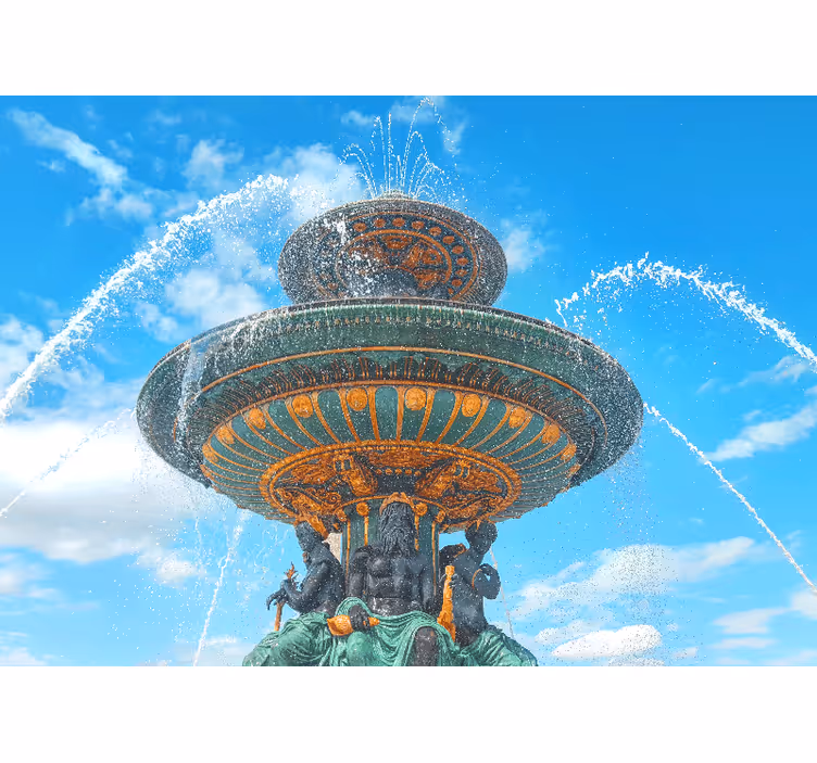 Fototapete Städte majestätische brunnenskulptur - TenStickers
