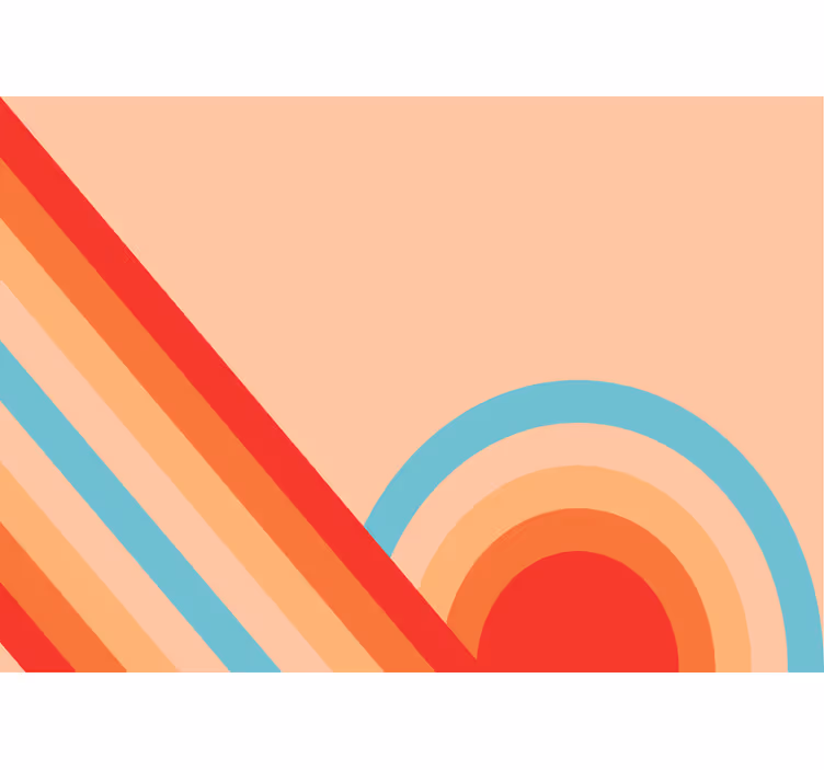 Fototapete muster retro geometrische muster - TenStickers