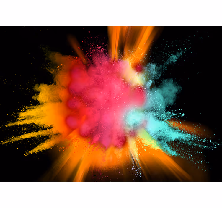 Fototapete abstrakt farbexplosion aus pulver - TenStickers