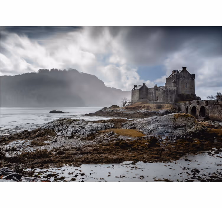 Fototapete städte schottisches schloss landschaft - TenStickers