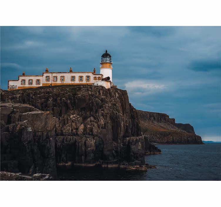 Fototapete landschaft leuchtturm auf klippen - TenStickers