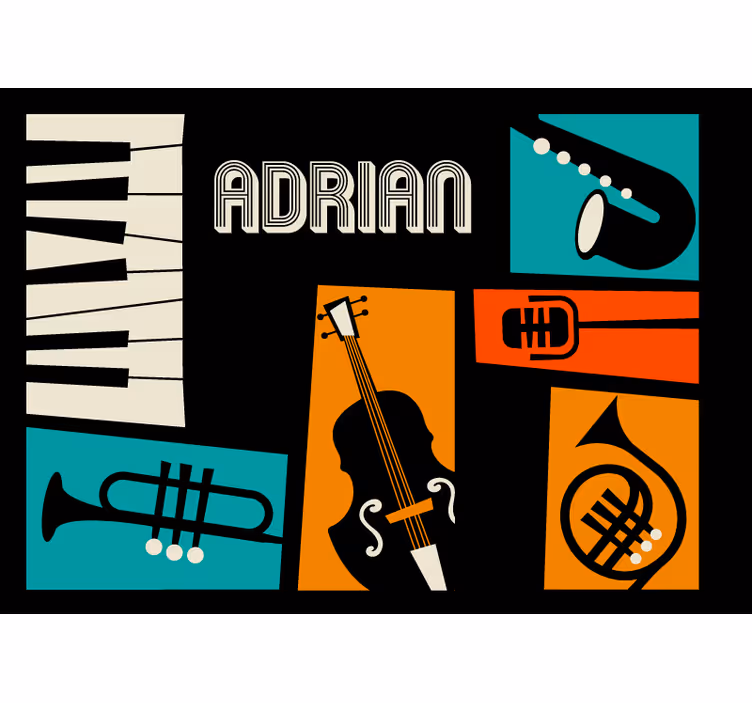 Fototapete musik lebendige musikinstrumente - TenStickers