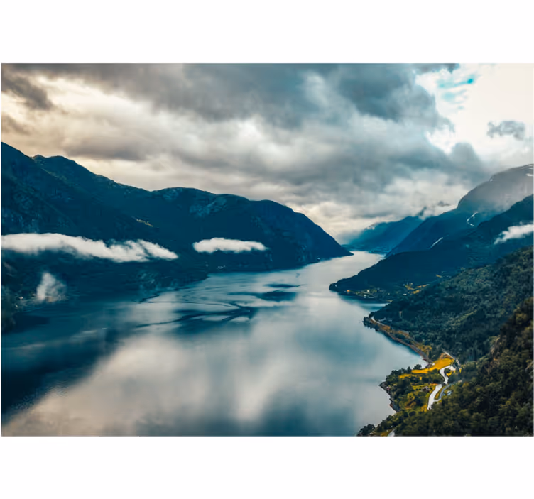 Fototapete landschaft gebirgssee spiegel - TenStickers