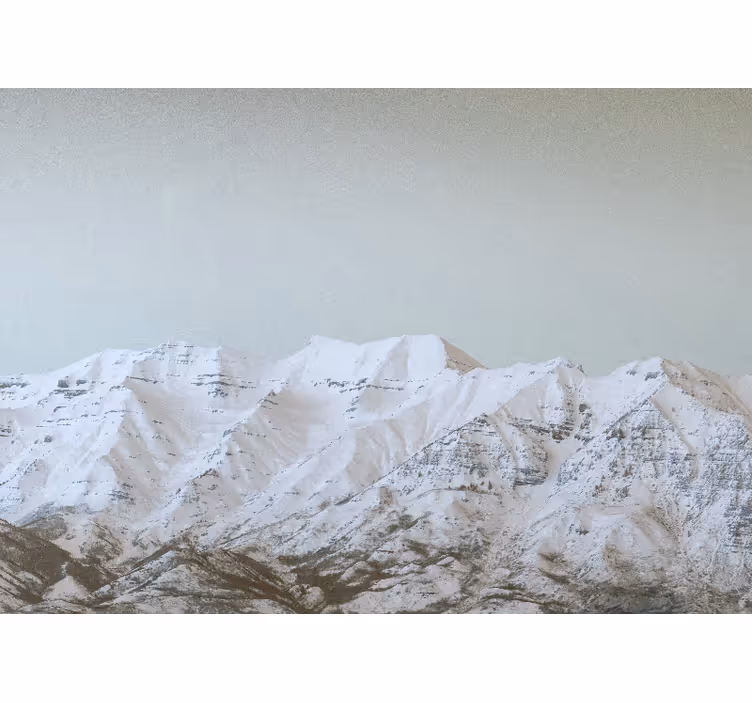 Fototapete Berge verschneite landschaft - TenStickers
