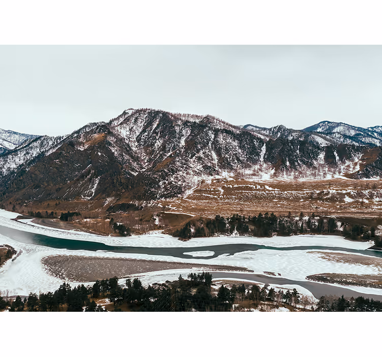 Fototapete landschaft bergfluss aussicht - TenStickers