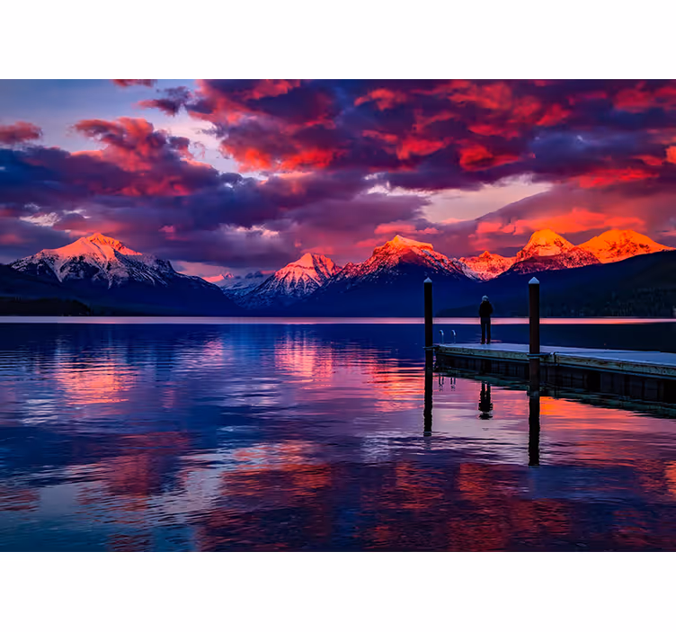 Fototapete landschaft majestätische bergklänge - TenStickers