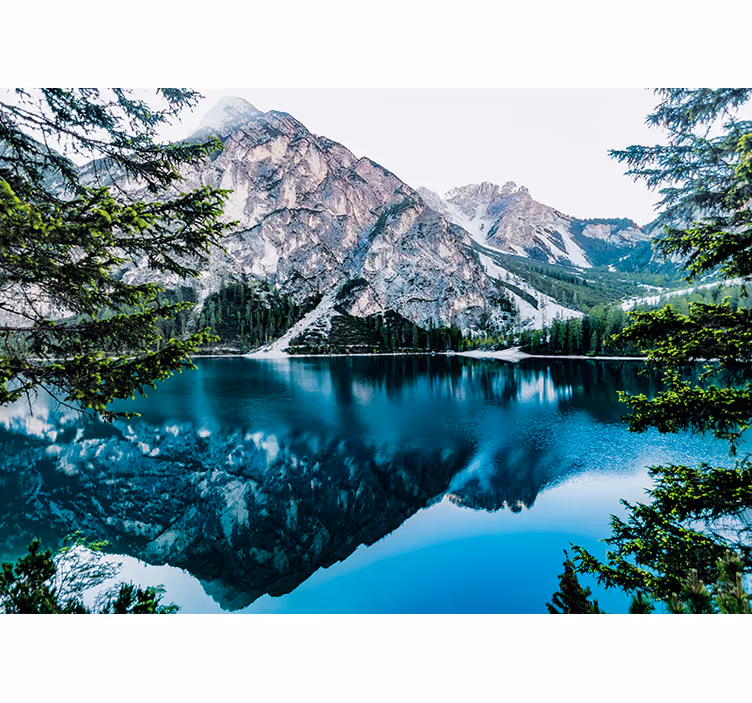 Fototapete landschaft bergspiegel am see - TenStickers