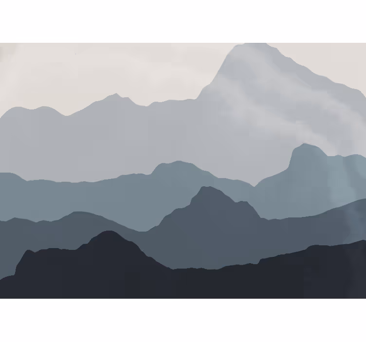 Fototapete berge ruhige berglandschaft - TenStickers