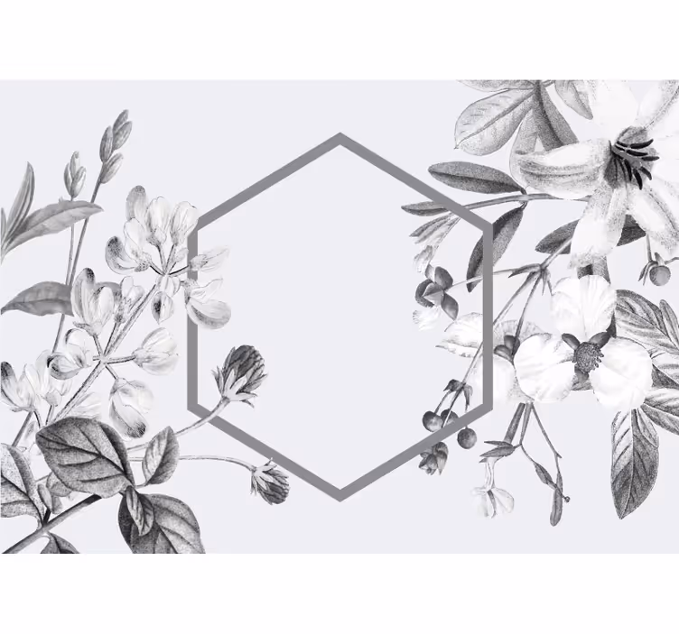 Fototapete Blumen graue pflanzenarrangement - TenStickers