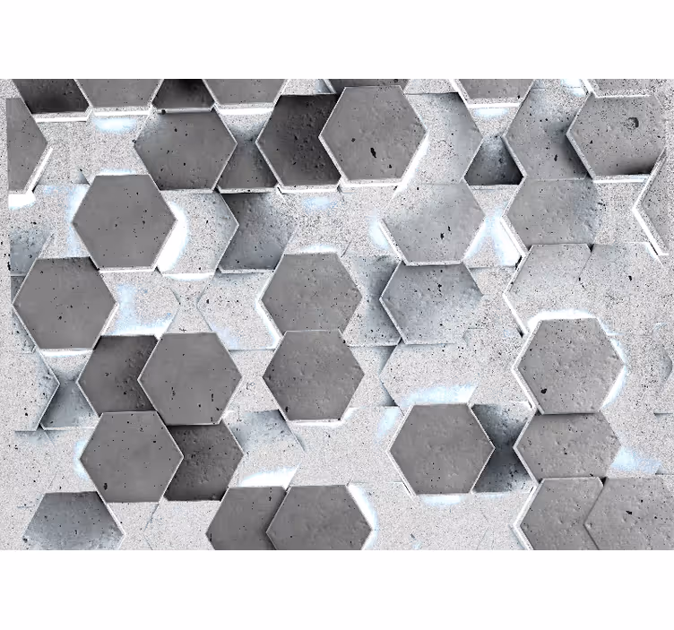 Fototapete muster hexagonales betonmuster - TenStickers