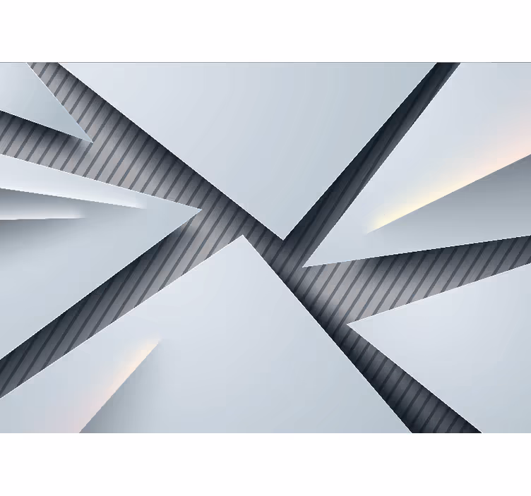 Fototapete abstrakt geometrische geschichtete formen - TenStickers