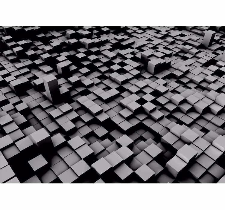 Fototapete abstrakt geometrische blockformation - TenStickers