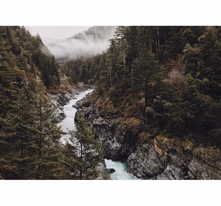 Fototapete natur majestätische flusslandschaft - TenStickers