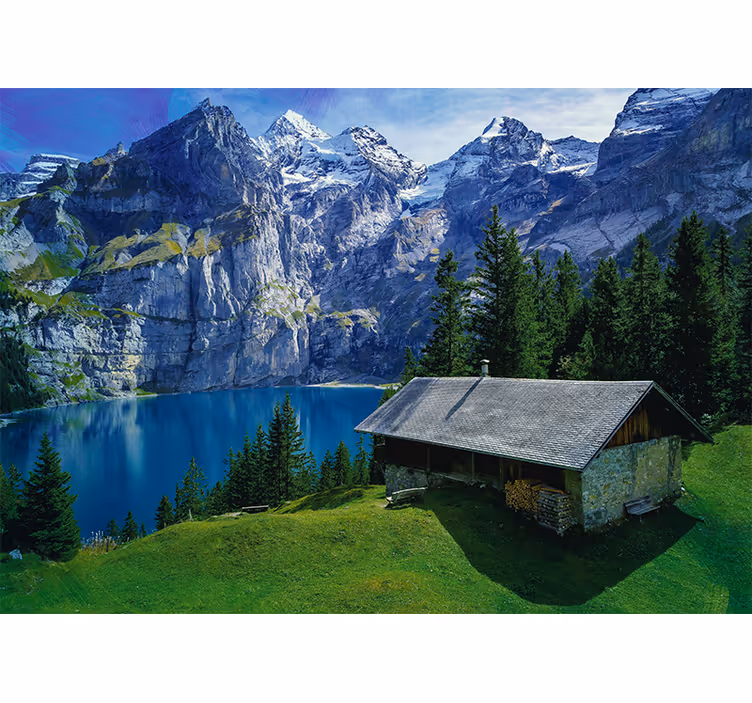Fototapete landschaft gebirgssee landschaft - TenStickers