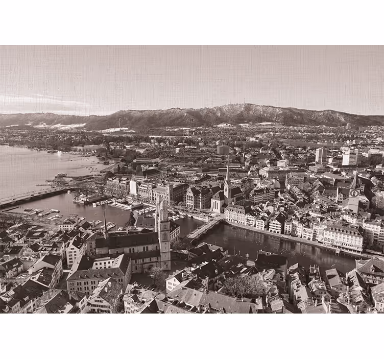 Fototapete städte zürich stadtansicht - TenStickers