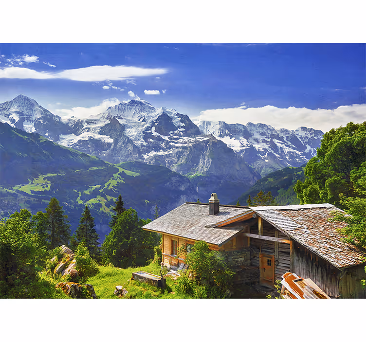 Fototapete landschaft berg-retreat szene - TenStickers