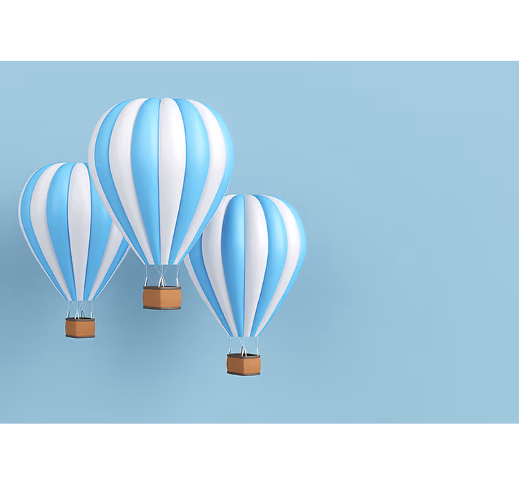 Fototapete kinderzimmer mit heißluftballons im himmel - TenStickers