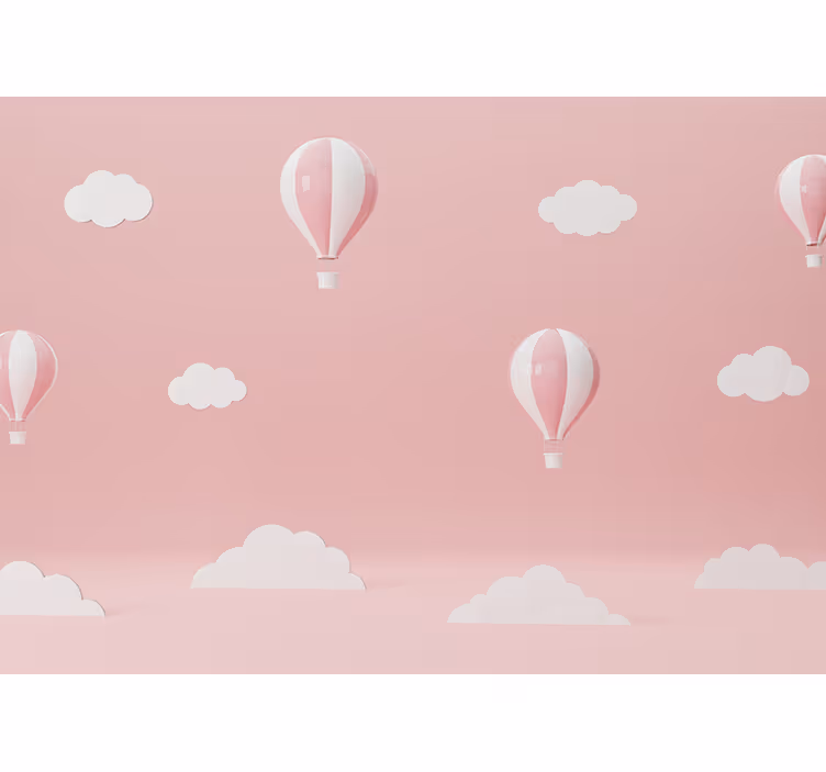 Fototapete liebe mit bunten himmelballons - TenStickers