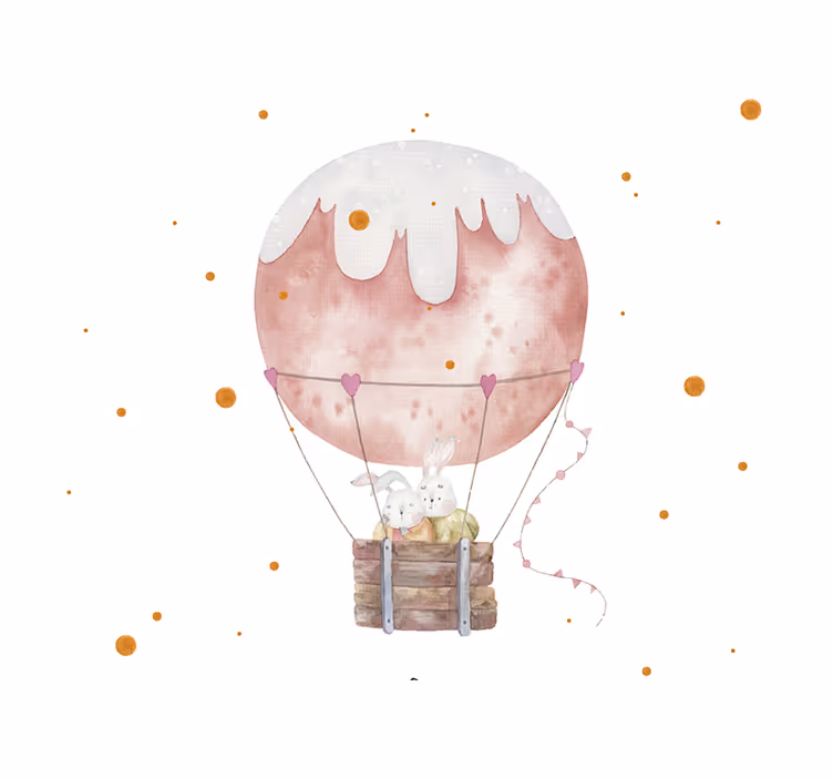 Fototapete liebe abenteuer mit dem ballonhasen - TenStickers