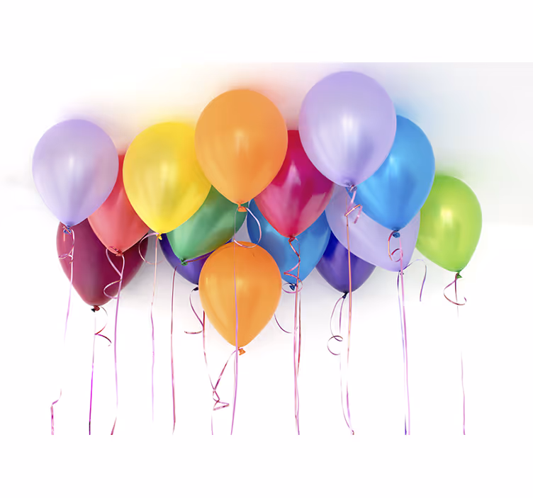 Fototapete liebe mit bunten partyballons - TenStickers