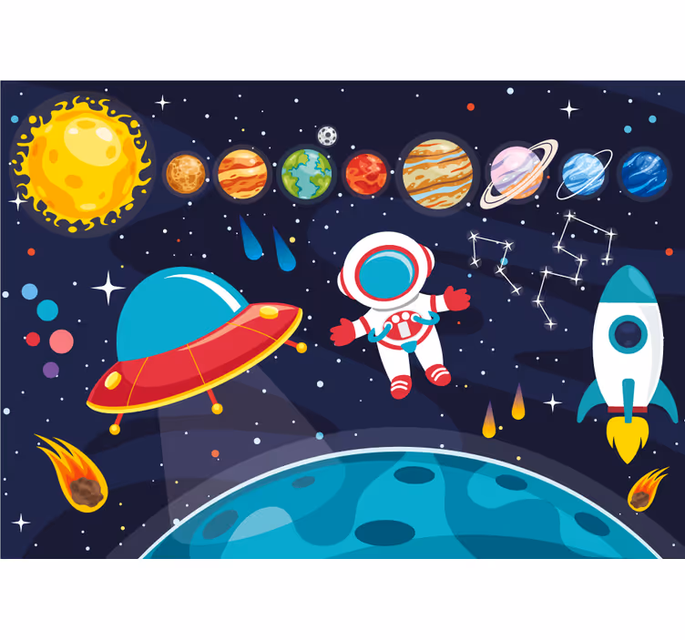 Fototapete fantasie kosmische abenteuer idee - TenStickers